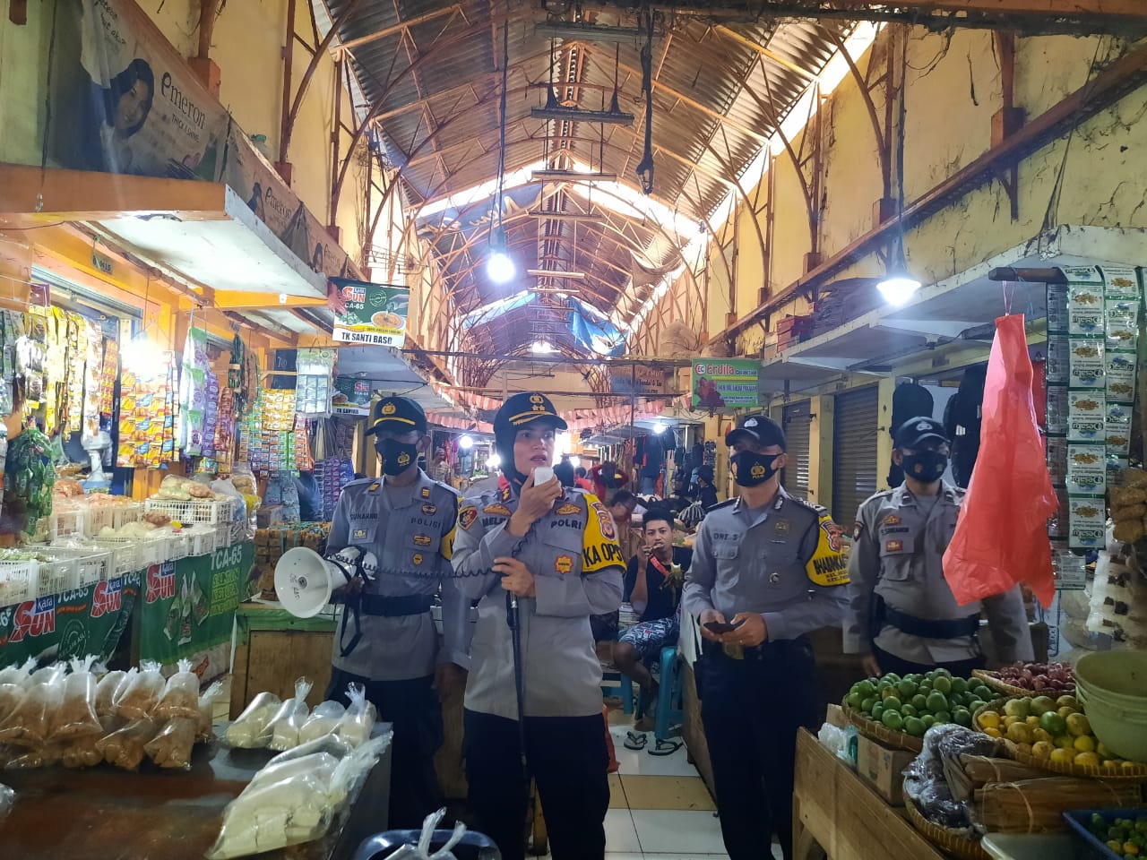 Woro-woro Kapolres Banjar Sampaikan Protokol Kesehatan