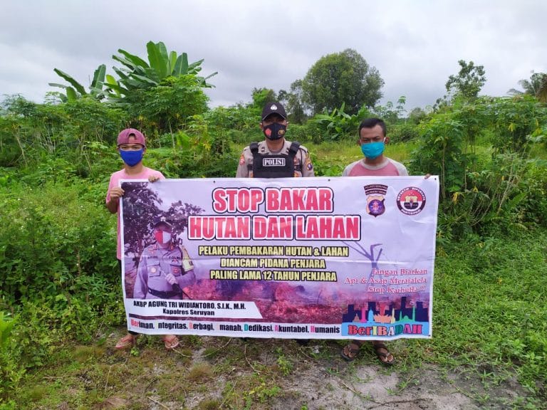 polsek hanau cegah karhutla